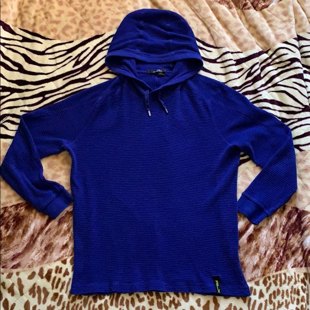 Polo Ralph Lauren RLX Thermal Hoodie Blue Large